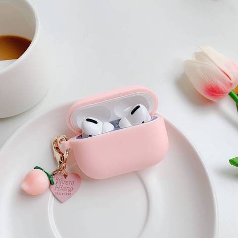 For HUAWEI Honor X1 Case fundas Cute Peach Pendant keyring headphone case cartoon case fundas earbuds x1 silicone Earphone Cover ► Photo 1/6