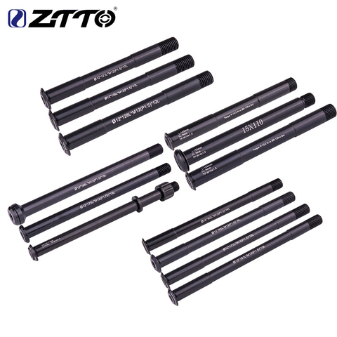 ZTTO MTB Thru axle Road Bike Shaft Front hub Rear hub Skewers 12mm 15mm Wheel Axis Hub Shaft 15x100 12x142 12x100 12x148 15x110 ► Photo 1/6