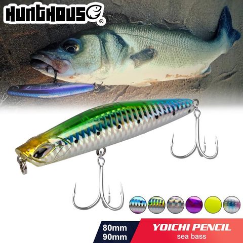 Hunthouse laser sinking swimbait pencil yoichi fishing lure 80mm/14g 99mm/28g noeby long casting Wobblers Stickbait bass pike ► Photo 1/6