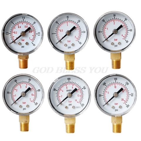 40mm Face Pressure Gauge 1/8