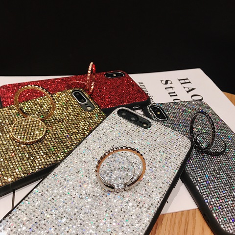 Luxury Shiny Case For Samsung Galaxy A71 51 70 50 40 30 20 10 80 90 01 11 41 A20E A21 S M10 20 30 with Backet Funda Bling Coque ► Photo 1/6