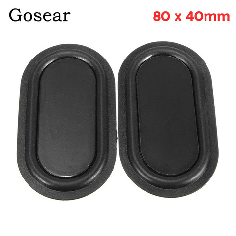 Gosear 1 Pair=2pcs 80 x 40mm Speaker Passive Radiator Auxiliary Plate Durable Rubber Bass Vibration Plate Speaker Accessories ► Photo 1/6