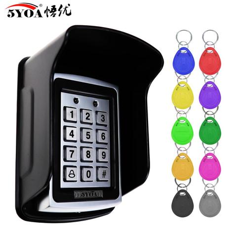 Hot Sale Waterproof Metal Rfid Access Control Keypad With 1000 Users+ 10 Key Fobs For RFID Door Access Control System ► Photo 1/6