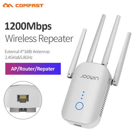 Dual 2.4 Ghz 5.8Ghz Wi-Fi Extender Repeater Wireless Router With 1 Ethernet  Port