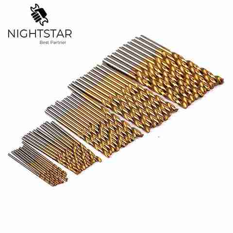 50Pcs Twist Drill Bit Set Saw Set HSS High Steel Titanium Coated Drill Woodworking Wood Tool 1/1.5/2/2.5/3mm ► Photo 1/6