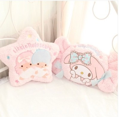 Kawaii Cartoon Pillow My Melody Candy Little Twin Star Shape Plush Soft Back Cushion Creative Sofa Bed Decoration Stuffed Dolls ► Photo 1/6