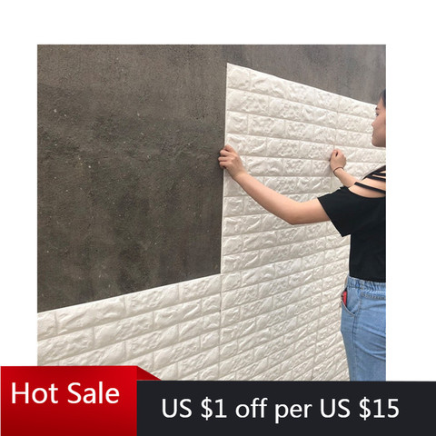 70x77cm New 3D XPE foam brick wall sticker self adhesive decorative wallpaper 3d wall panel ► Photo 1/6