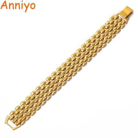 Anniyo Men Bracelet Gold Color and Copper Jewelry Wholesale Bangle for Women African Hand Chains Arab Middle East Gift #004802 ► Photo 1/5