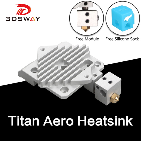 3DSWAY 3D Printer Parts Titan Aero Heat Sink Cooling block V6 Extruder Short Range Hotend 1.75mm Radiator 1pc ► Photo 1/6