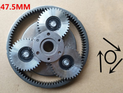 1Set 36Teeth Steel Gear Diameter:47.5mm Thickness:13.5mm Electric Vehicle Motor Steel Gear+Gear Ring+Clutch ► Photo 1/1