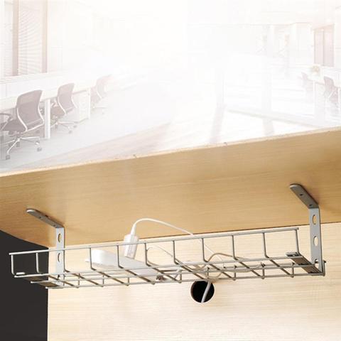 Under Desk Wire Storage Rack Cable Management Tray Wire Cord Power Strip Adapter Organizer Shelf Home Office Supplies ► Photo 1/6