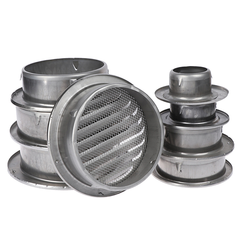 Stainless Steel Exterior Wall Air Vent Grille Round Ducting Ventilation Grilles 70/80/100/120MM ► Photo 1/6