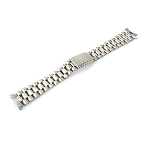 18mm 20mm Brush Polish solid Stainless Steel president Watch Strap band curved end ► Photo 1/5
