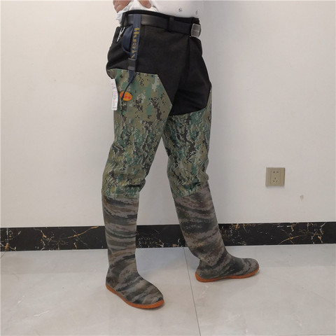 Forest digital Camouflage color Thigh height Fishing Waders non-slip waterproof wade boots shoes Suitable for fishing pond beach ► Photo 1/6