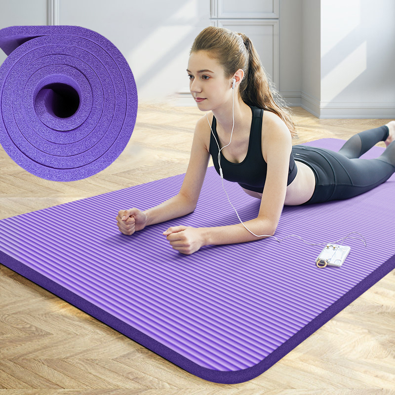 185CM Yoga Mat Gym Exercise 15MM Lengthen Non-slip Pad Fitness Mat carry Bag 