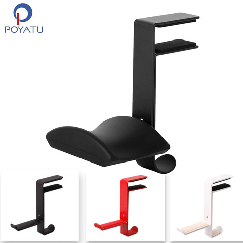 POYATU Desk Mount Universal Office Hanger Gaming Headphone Stand Bracket Display Rack Headset Holder Space Saving Table Clamp ► Photo 1/6