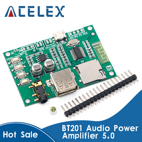 BT201 Dual Mode 5.0 Bluetooth Lossless Audio Power Amplifier Board Module Tf Card U Disk Ble Spp Serial Port Transparent Trans ► Photo 1/6