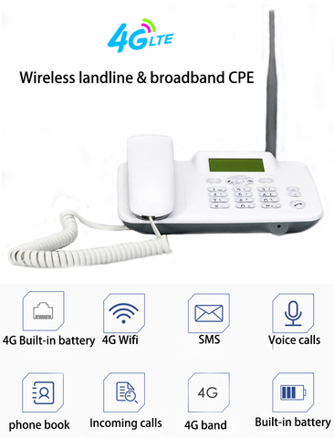 4G LTE/Wifi/Wireless Router CPE 4G 3G Modem Mobile Voice Call Router Hotspot Broadband 4G VoLTE Wifi Router Wireless Landline ► Photo 1/1