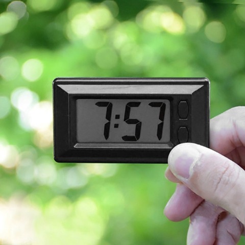 2022 New Ultra-thin LCD Digital Display Car Vehicle Dashboard Clock with Calendar Display Mini Portable Automobile Accessories ► Photo 1/6