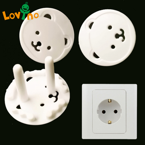 4pcs Baby Safety Child Electric Socket Outlet Plug Protection Security Two Phase Safe Lock Cover Kids Sockets Cover Plugs ► Photo 1/6