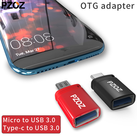 PZOZ otg adapter type-c 3.0 otg micro usb 3.0 Charge Data Converter type c microusb type usbc for samsung one plus 6 android ► Photo 1/6