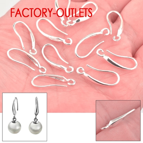 Wholesale 10Pcs Lot DIY Fashion Jewelry 925 Sterling Silver Earring Findings Earrings Hook Bridal Earrings Accessories ► Photo 1/1