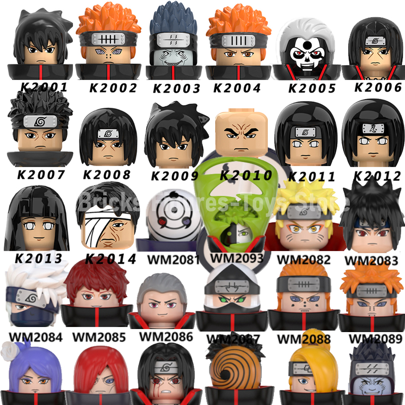 Anime Figures Narutoed Building Blocks Head Hatake Tobi Uzumaki Uchicha