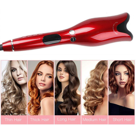 Multi-Function LCD Automatic Hair Curler Iron Professional Curling  Air Wand Styling Tools Tourmaline Ceramic Heater Waver Curl ► Photo 1/6