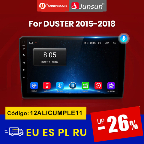 Junsun V1 Android 10.0 DSP Car Radio Multimedia Video Player For Renault Duster Dacia Duster 2015-2022 Navigation GPS 2din ► Photo 1/6