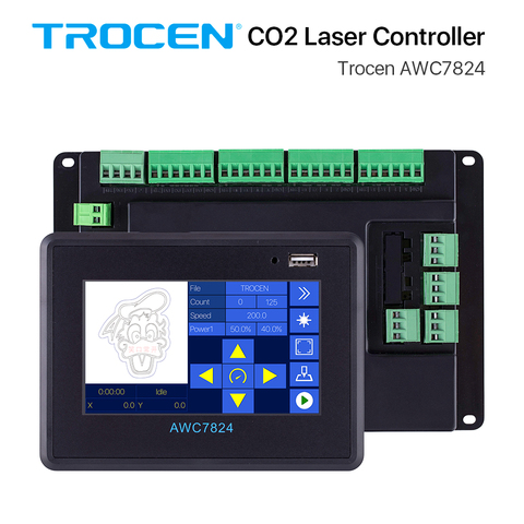 Trocen AWC7824 CO2 Laser Controller System DSP for Two Co2 Laser Heads Engraver Cutting Replace Ruida Leetro RDC6442 AWC708S ► Photo 1/6