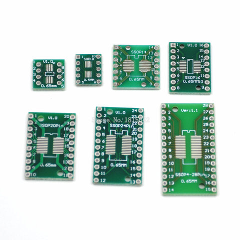 35pcs=7value*5pcs PCB Board Kit SMD Turn To DIP SOP MSOP SSOP TSSOP SOT23 8 10 14 16 20 24 28 SMT To DIP ► Photo 1/3