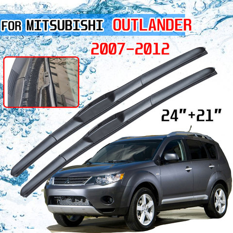 For Mitsubishi Outlander 2007 2008 2009 2010 2011 2012 2rd Gen Accessories Front Windscreen Wiper Blade Brushes for Car U J Hook ► Photo 1/6