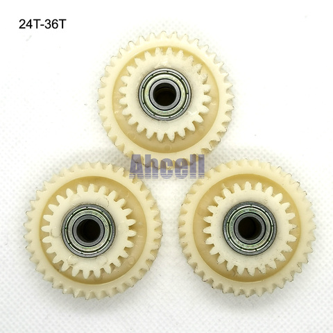 3pcs 24teeth to 36 teeth double-deck nylon double layer reduce electrical bike motor bicycle bilayer plastic gears ► Photo 1/2