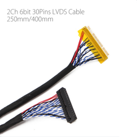 LVDS Cable FIX-30P-S6 30pin double 2 ch 6-bit dual 6bit LCD panel Screen cable line ► Photo 1/6