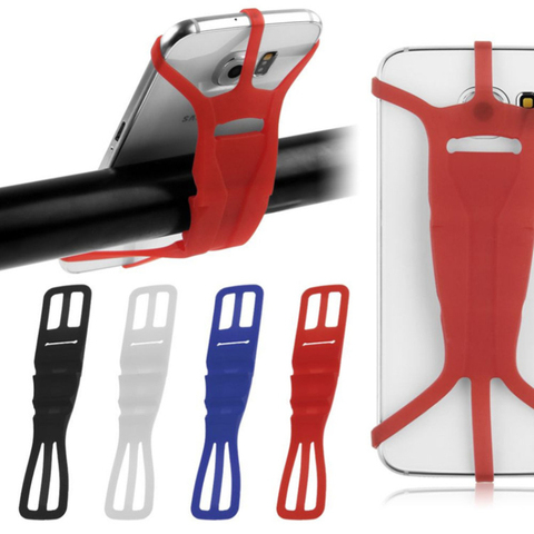 Universal Bicycle Mobile Phone Holder Silicone Elastic Motorcycle Bike Handlebar Stand Bracket Mount Phone Holder TSLM1 ► Photo 1/6