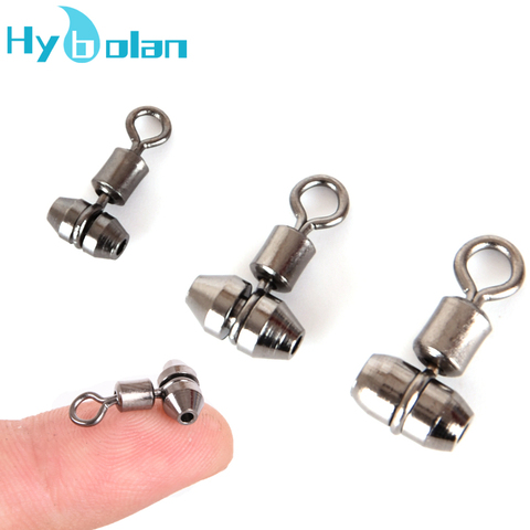 10pcs Fishing Swivels 3-way Stainless Steel Fishing Connector Rolling Bearing Swivel Hook for Carp Tackle Accessories tool ► Photo 1/6
