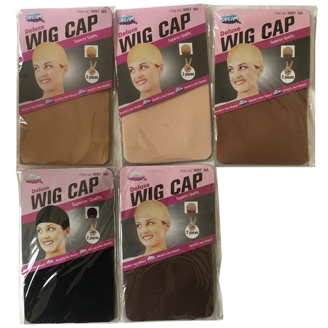 20 pieces (10 packs) Wig Cap Wig Nets Stretch Mesh Snood Hair Net Dark Beige Wig Caps ► Photo 1/6