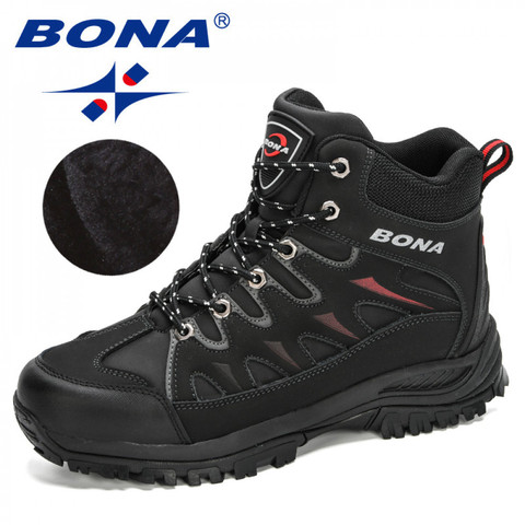 BONA 2022 New Designers Nubuck Mountain Climbing Shoes Men Plush Quality Outdoor Trekking Shoes Man Sneakers Hunting Boots Comfy ► Photo 1/6