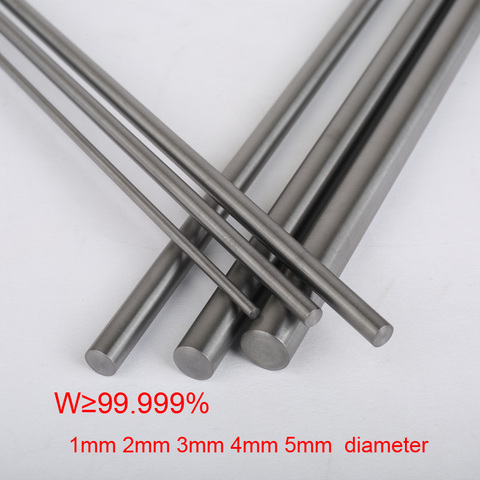 1mm 2mm 3mm 4mm 5mm Tungsten bar Tungsten stick TZM ungsten rod W tungsten wire wolfram filament W electrode 99.999% ► Photo 1/1