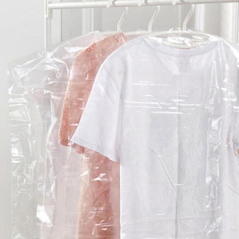 Transparent Plastic Clothes Dust Cover Coat Waterproof And Dustproof Bag Dry Cleaning Shop Disposable Hanging Clothes Bag ► Photo 1/6