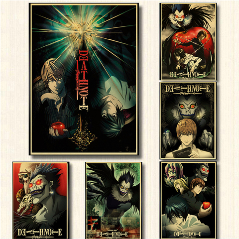 Classic Japanese Anime DEATH NOTE Kraft Paper Retro Posters Painting Wall Poster Modern Art Poster For Kids Room/Bar Decor ► Photo 1/6
