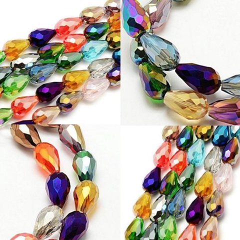 10*15mm Crystal Beads Teardrop Shape Faceted Pendant Tassel Needlework Jewelry Earring Necklace Bracelet Sewing Accessories Diy ► Photo 1/6