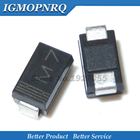 100PCS superior  quality Rectifier Diode M7 1N4007 SMD 1A 1000V IN4007 Rectifier Diode 1n4007 m7 smd new ► Photo 1/2