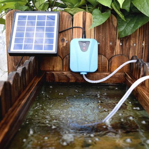 Adeeing Solar Powered Oxygenator Water Oxygen Pump Pond Aerator Aquarium Air Pump ► Photo 1/6