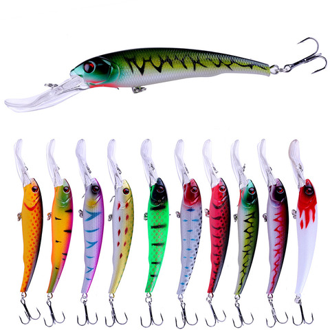 Hengjia 16.5cm 28g Big Minnow Lure Trolling Bait Artificial Wobblers  Deep Diving Sea Fishing Tackle Bass Pike Crankbaits ► Photo 1/4