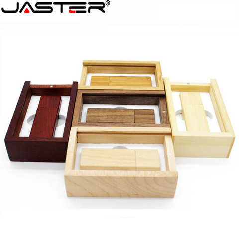 JASTER (over 1 pcs free LOGO) Wooden usb flash drive memory Stick pendrive 8gb 16gb 32gb 64gb Photography wedding gift ► Photo 1/6
