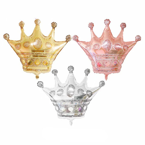 1pcs large gold crown helium balloon princess crown foil balloons for happy birthday wedding party baby decoration ► Photo 1/6