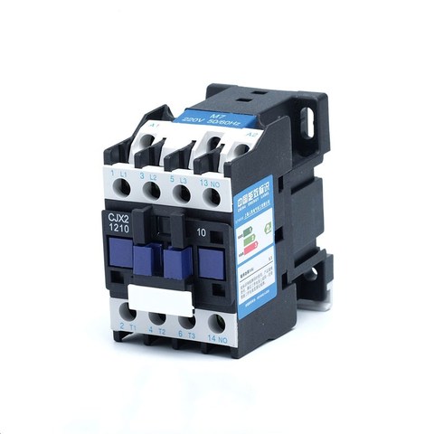 3 Phase Motor Magnetic Contactor Relay 12A 3P 3 Pole 1NO AC 24V 110V 220 Volts 380V Coil CJX2-1210 35mm Din Rail Mounting ► Photo 1/5