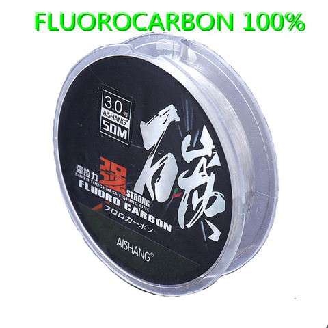 50M Super Strong 100% fluorocarbon Fishing Line  Carbon Fiber Leader Line Salt Sinking line Pesca   Multifilament Fishing line ► Photo 1/6