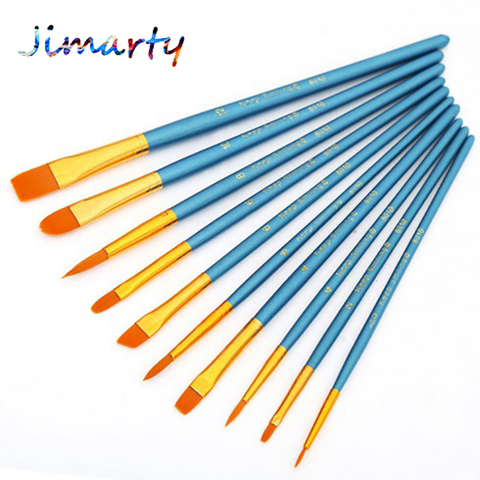 6/10pcs set Watercolor Gouache Painting Pen Nylon Hair Wooden Handle Paint Brush Set Drawing Art Supplies ► Photo 1/6